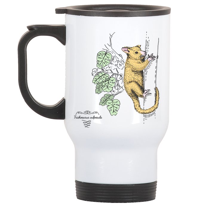 Common Brushtail Possum Trichosurus Vulpecula Engraved Stainless Steel Travel Mug