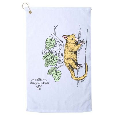 Common Brushtail Possum Trichosurus Vulpecula Engraved Golf Towel