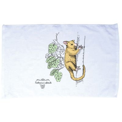Common Brushtail Possum Trichosurus Vulpecula Engraved Microfiber Hand Towel