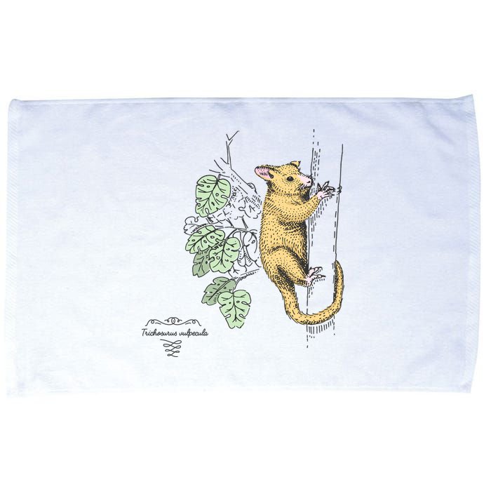 Common Brushtail Possum Trichosurus Vulpecula Engraved Microfiber Hand Towel