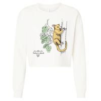 Common Brushtail Possum Trichosurus Vulpecula Engraved Cropped Pullover Crew
