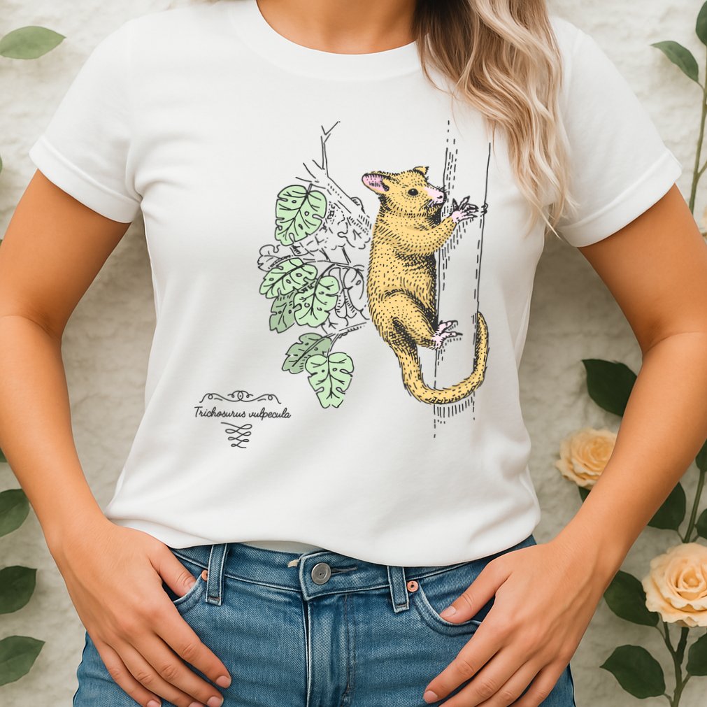 Common Brushtail Possum Trichosurus Vulpecula Engraved Womens T-Shirt