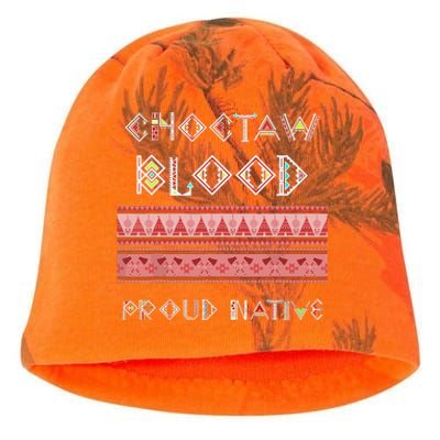 Choctaw Blood Proud Native American Kati - Camo Knit Beanie