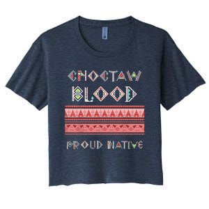 Choctaw Blood Proud Native American Women's Crop Top Tee