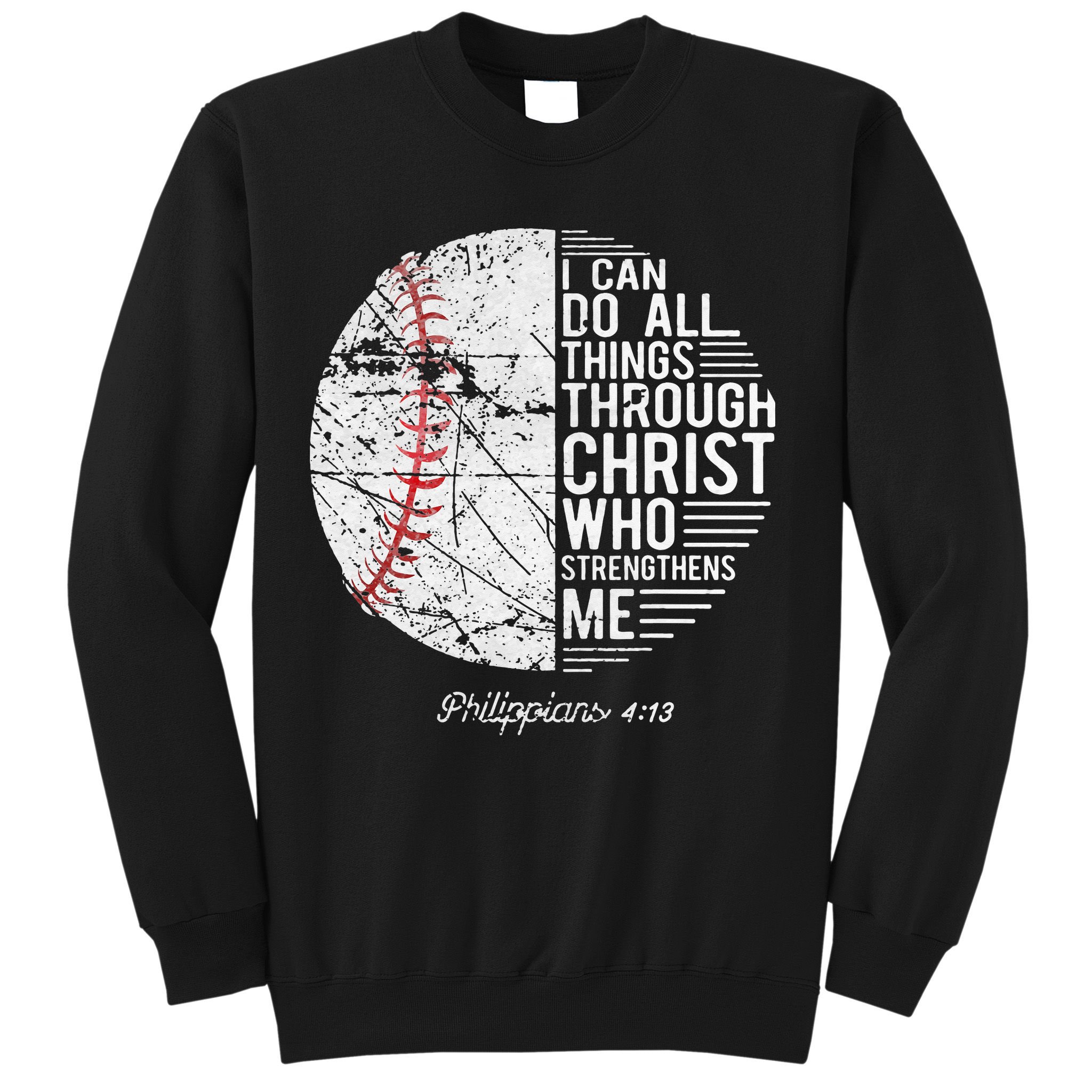 Christian Baseball Philippians Religious Gifts Sweatshirt