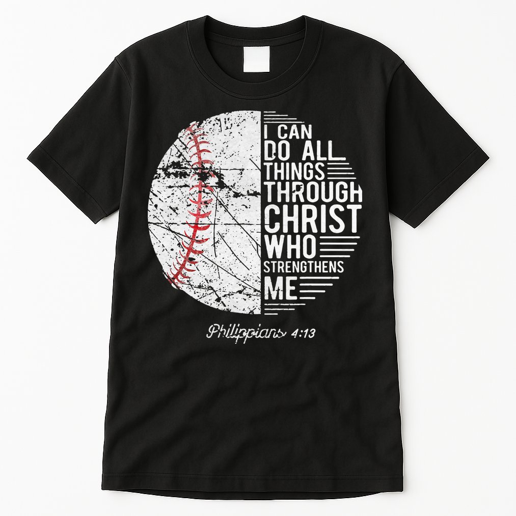 Christian Baseball Philippians Religious Gifts Tall T-Shirt