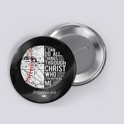Christian Baseball Philippians Religious Gifts Button