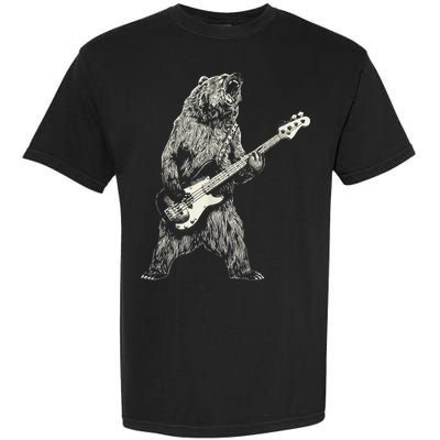 Cute Bear Playing Guitar Gift Guitar Lover Garment-Dyed Heavyweight T-Shirt