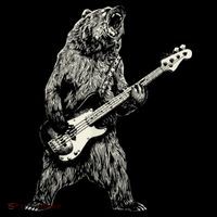 Cute Bear Playing Guitar Gift Guitar Lover Baby Bodysuit