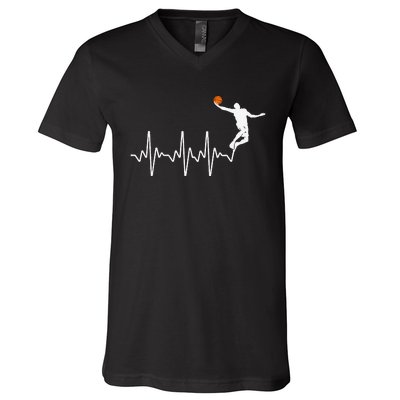 Cool Basketball Player Design For Wo Basketball Lover V-Neck T-Shirt