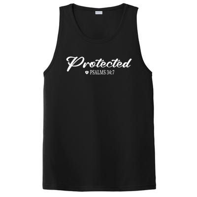 CHRISTIAN BIBLE PSALMS 34:7 PROTECTED FOR MEN & WOMEN VERSE PosiCharge Competitor Tank