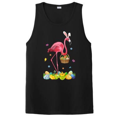 Cute Bunny Pink Flamingo Easter Eggs Easter Day Gift PosiCharge Competitor Tank