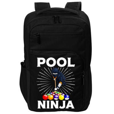 Cool Billiards Pool Player Ninja Billiard Best Gifts Funny Sport Impact Tech Backpack