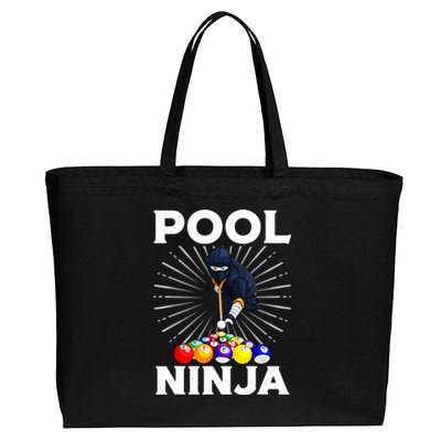 Cool Billiards Pool Player Ninja Billiard Best Gifts Funny Sport Cotton Canvas Jumbo Tote