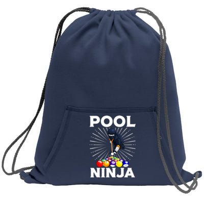 Cool Billiards Pool Player Ninja Billiard Best Gifts Funny Sport Sweatshirt Cinch Pack Bag