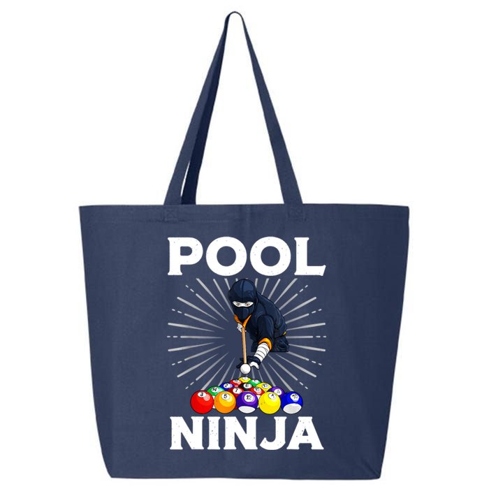 Cool Billiards Pool Player Ninja Billiard Best Gifts Funny Sport 25L Jumbo Tote