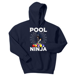 Cool Billiards Pool Player Ninja Billiard Best Gifts Funny Sport Kids Hoodie