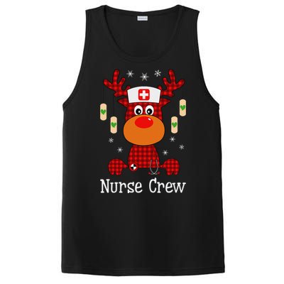 Christmas Buffalo Plaid Reindeer Nurse Crew Moose Christmas PosiCharge Competitor Tank