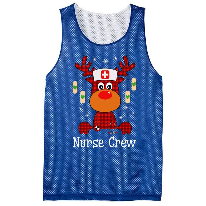 Christmas Buffalo Plaid Reindeer Nurse Crew Moose Christmas Mesh Reversible Basketball Jersey Tank