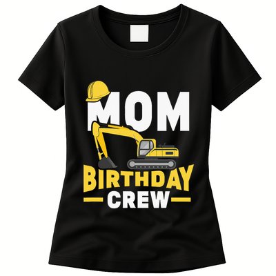 Construction Birthday Party Digger Mom Womens T-Shirt