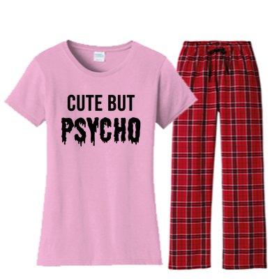 Cute But Psycho Women's Flannel Pajama Set