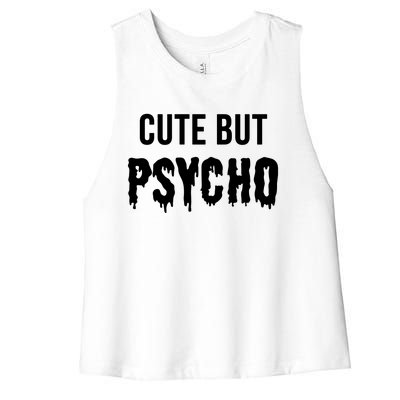 Cute But Psycho Women's Racerback Cropped Tank