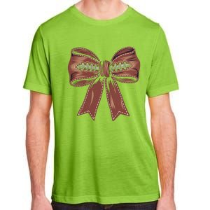 Coquette Bow Pumpkin American Football Autumn Thanksgiving Adult ChromaSoft Performance T-Shirt