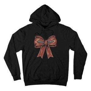 Coquette Bow Pumpkin American Football Autumn Thanksgiving Hoodie