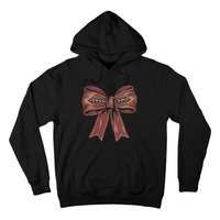 Coquette Bow Pumpkin American Football Autumn Thanksgiving Hoodie