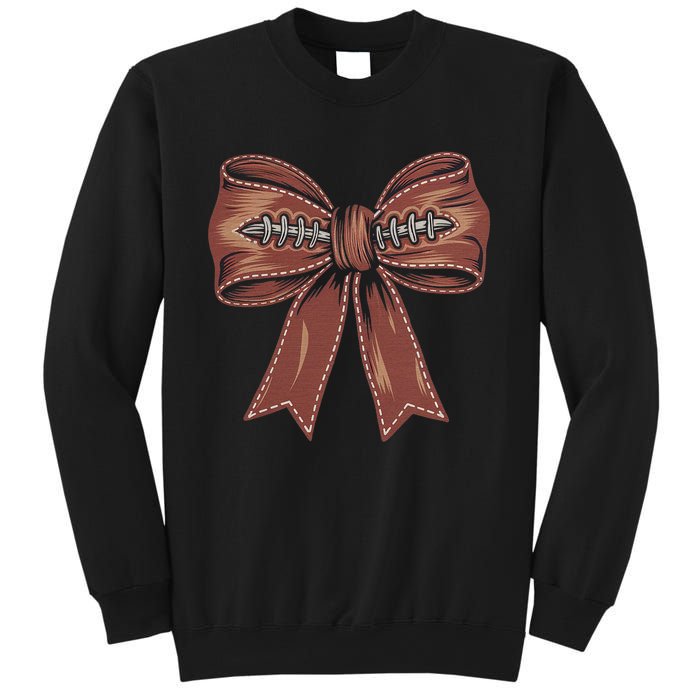 Coquette Bow Pumpkin American Football Autumn Thanksgiving Sweatshirt