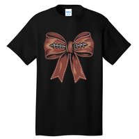 Coquette Bow Pumpkin American Football Autumn Thanksgiving Tall T-Shirt