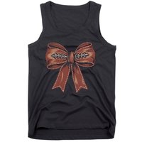 Coquette Bow Pumpkin American Football Autumn Thanksgiving Tank Top