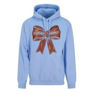 Coquette Bow Pumpkin American Football Autumn Thanksgiving Unisex Surf Hoodie