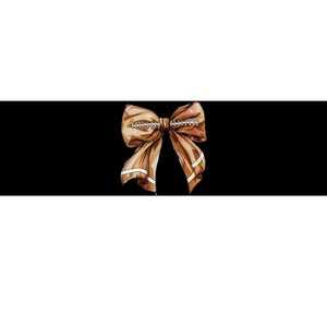 Coquette Bow Pumpkin American Football Thanksgiving Autumn Bumper Sticker