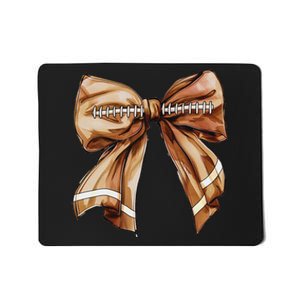 Coquette Bow Pumpkin American Football Thanksgiving Autumn Mousepad