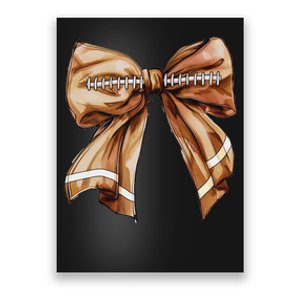 Coquette Bow Pumpkin American Football Thanksgiving Autumn Poster