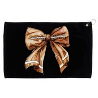 Coquette Bow Pumpkin American Football Thanksgiving Autumn Grommeted Golf Towel