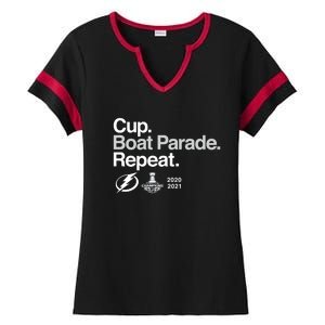 Cup Boat Parade Repeat Ladies Halftime Notch Neck Tee