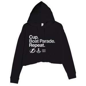 Cup Boat Parade Repeat Crop Fleece Hoodie