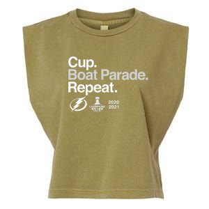 Cup Boat Parade Repeat Garment-Dyed Women's Muscle Tee