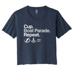 Cup Boat Parade Repeat Women's Crop Top Tee