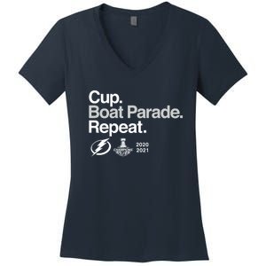 Cup Boat Parade Repeat Women's V-Neck T-Shirt