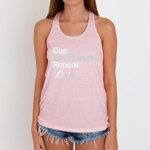 Cup Boat Parade Repeat Women's Knotted Racerback Tank