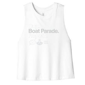 Cup Boat Parade Repeat Women's Racerback Cropped Tank