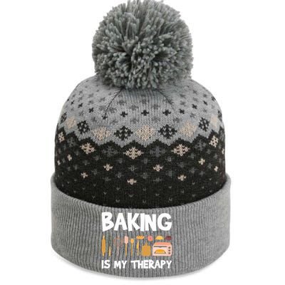 Cake Bakers Pastry Chefs Baking Is My Therapy Cupcake Bakers Meaningful Gift The Baniff Cuffed Pom Beanie