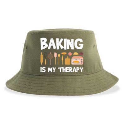 Cake Bakers Pastry Chefs Baking Is My Therapy Cupcake Bakers Meaningful Gift Sustainable Bucket Hat