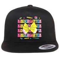 Coquette Bow Pencil Retro Kindergarten Funny Back To School Flat Bill Trucker Hat