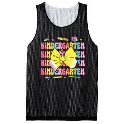 Coquette Bow Pencil Retro Kindergarten Funny Back To School Mesh Reversible Basketball Jersey Tank