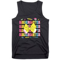 Coquette Bow Pencil Retro Kindergarten Funny Back To School Tank Top