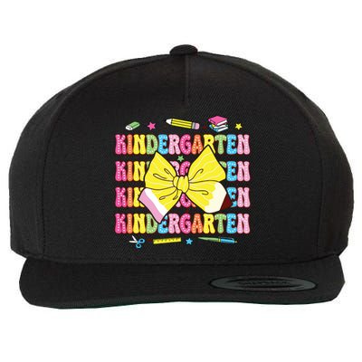 Coquette Bow Pencil Retro Kindergarten Funny Back To School Wool Snapback Cap